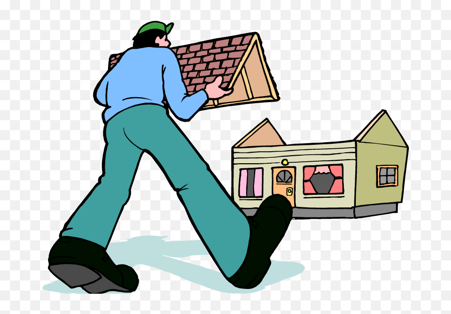 Evening Clipart Housing Community - Build House Cartoon Png,House Cartoon Png