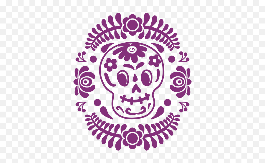 Mexican Skull Mask Papel Picado - Vector Dia De Muertos Png,Papel Picado Png
