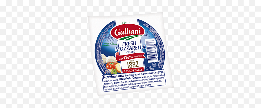 Fresh Mozzarella Pizza Seasoning Salad Pearls Galbani Cheese - Galbani Fresh Mozzarella Cheese Png,Mozzarella Sticks Png