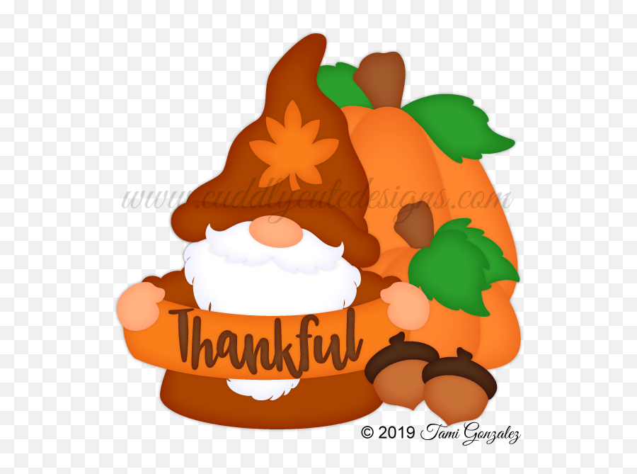 Thankful Gnome - Free Thanksgiving Gnomes Clipart Png,Thankful Png