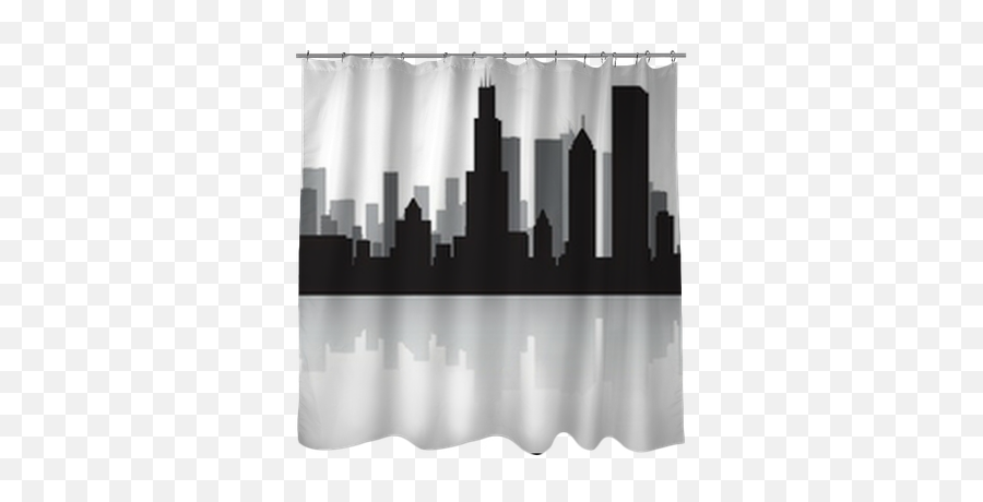 Chicago Skyline Silhouette Clip Art - Chicago Skyline Silhouette Layers Png,Chicago Skyline Silhouette Png