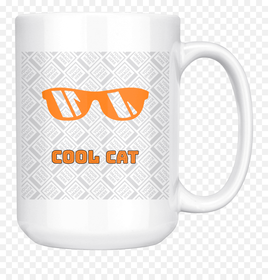 Cool Cat 15oz Ceramic Mug - Serveware Png,Cool Cat Png