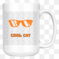 Cool Cat 15oz Ceramic Mug - Serveware Png,Cool Cat Png