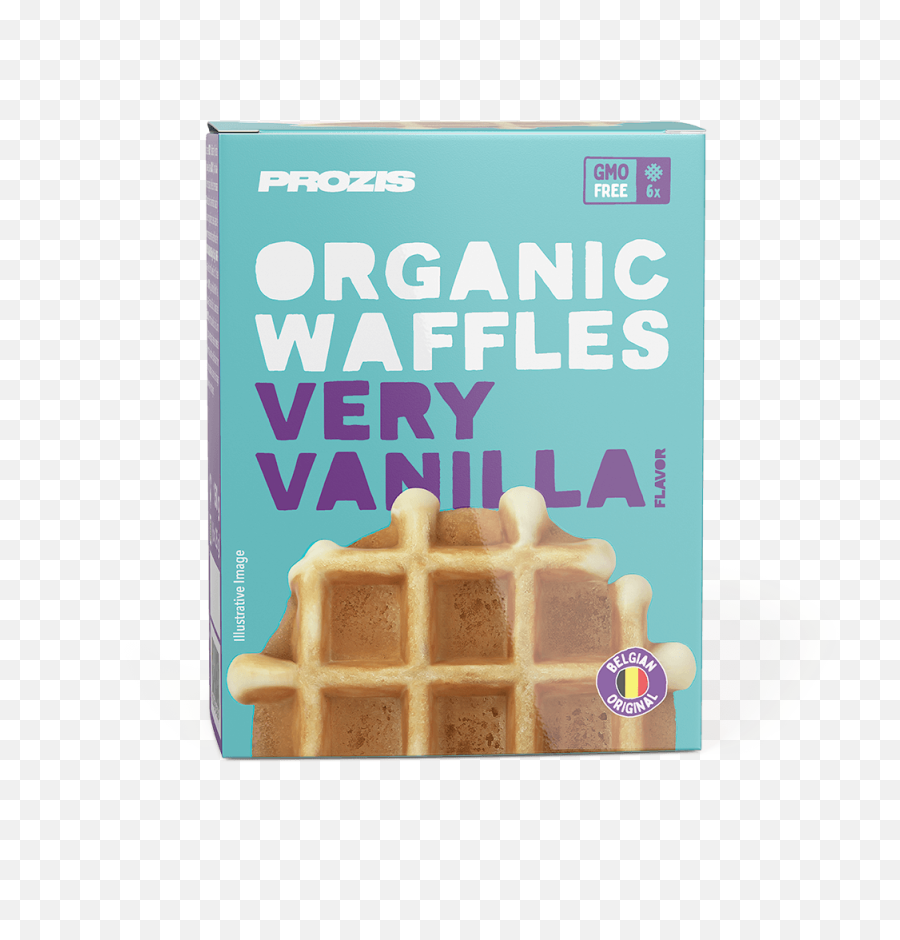 6 X Organic Very Vanilla Flavor Waffles 25 G - Belgian Waffle Png,Waffles Png