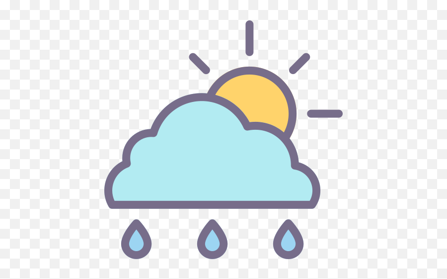 Sunny Rain Weather Free Icon Of Filled Outline - Language Png,Sunny Day Icon