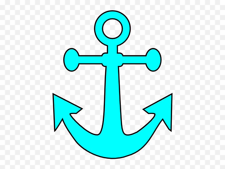 Teal Anchor Clip Art - Cute How To Draw A Anchor Png,Ancor Icon