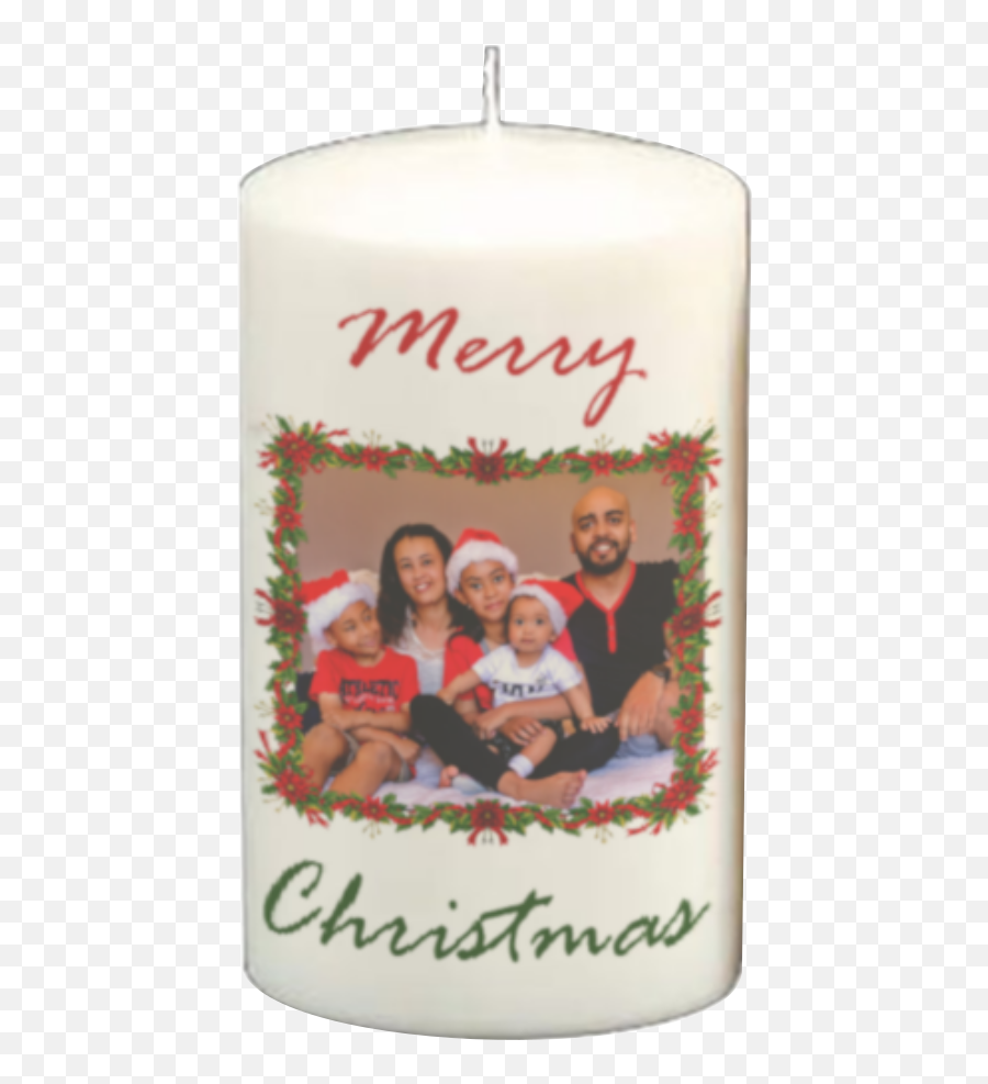 Family Portrait Christmas Candle - Cake Decorating Png,Christmas Candle Png