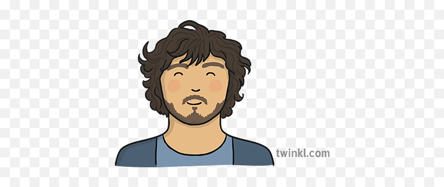 Hair Style Man 2 Illustration - Twinkl Png,Icon Man With Sideburns