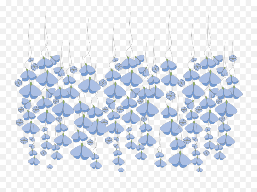 Flowers Blue Butterfly - Free Vector Graphic On Pixabay Vektor Bunga Undangan Png,Blue Butterflies Png