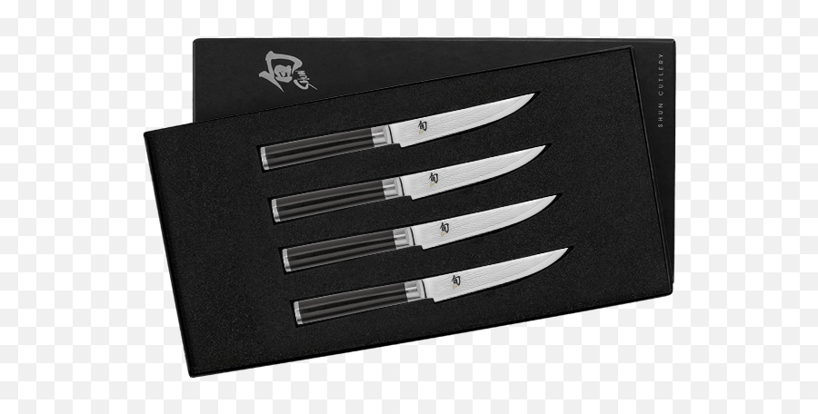 Shun Classic Steak Knife Set 120mm Knifewear - Handcrafted Steak Knife Png,Steak Knife Png