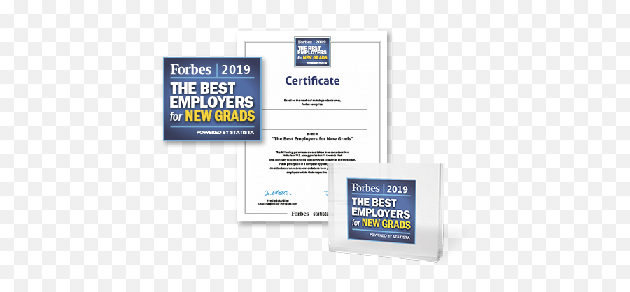 Best Employers For New Grads 2019 - Electric Blue Png,Forbes Logo Png