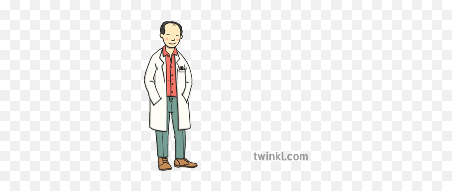 Male Scientist Illustration - Twinkl Standing Png,Scientist Png