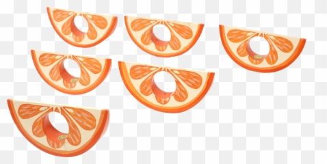 Vintage Hand - Painted Orange Slice Napkin Rings Set Of 6 Circle Png,Orange Slice Png