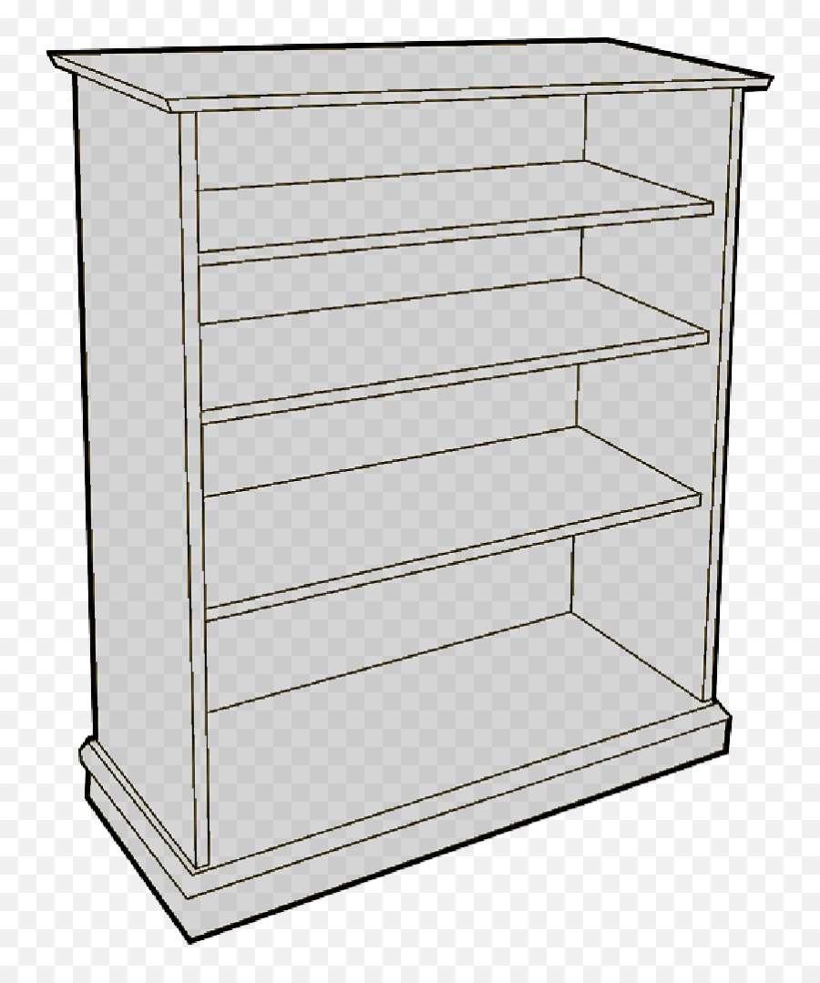 Wooden Cartoon Empty Furniture Book Wood Bookcase Png
