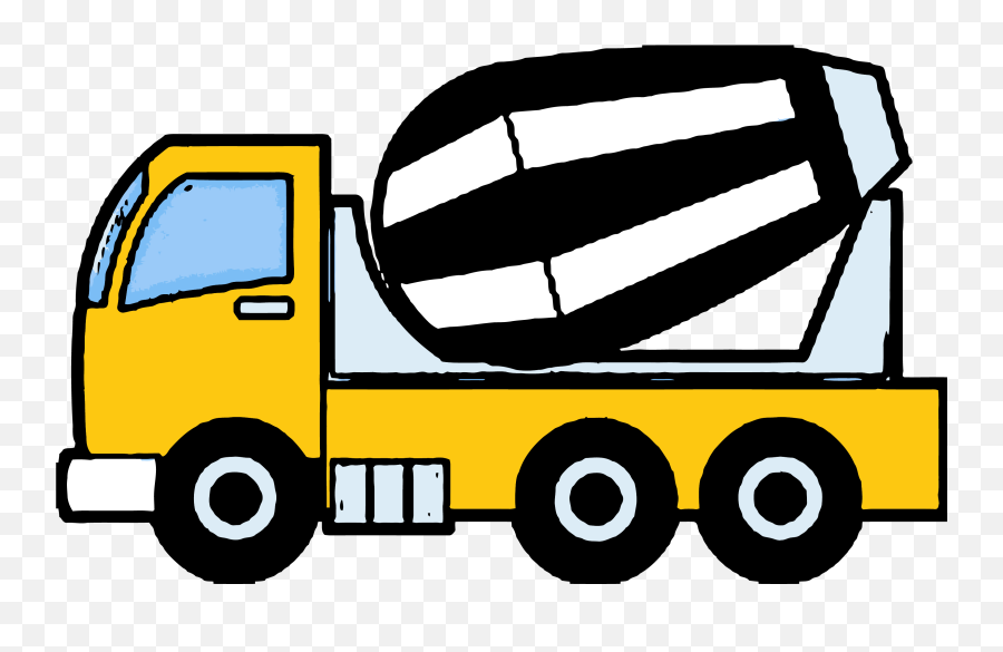Cement Truck Construction Clipart Png - Cement Mixer Truck Clipart,Construction Png