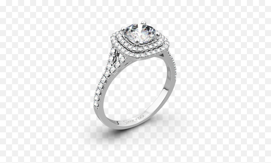 Halo Ring Png 1 Image - Simon G Engagement Ring,Halo Ring Png
