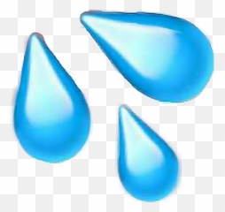Download Wetemoji Emoji Raindrop - Blue Drop png