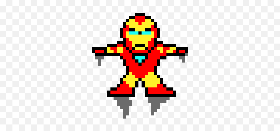 Flying Iron Man - Fall Out Boy Pixel Art Png,Iron Man Flying Png