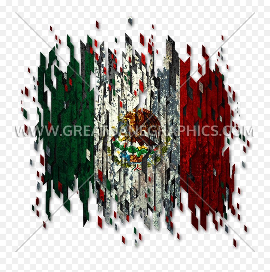 Digital Flag Mexico Production Ready Artwork For T - Shirt Illustration Png,Mexico Flag Transparent