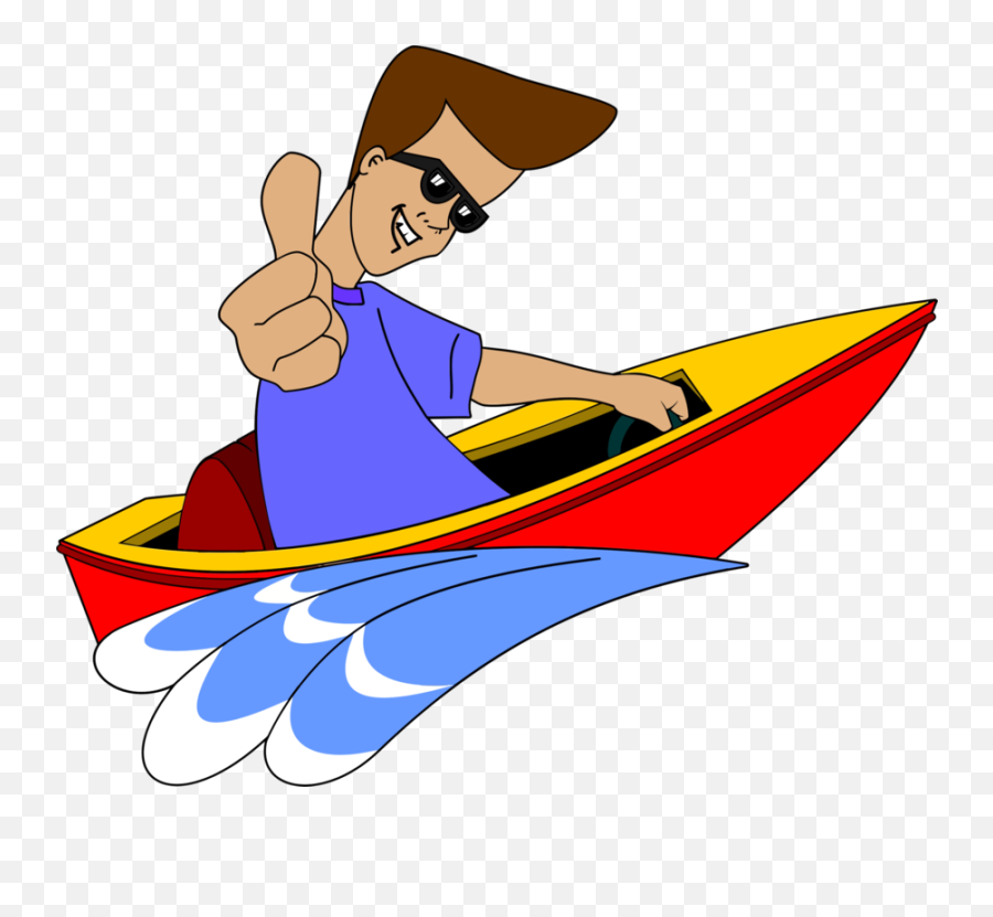 Vehiclefictional Charactersitting Png Clipart - Royalty Speed Boat Boat Clipart,Cartoon Boat Png