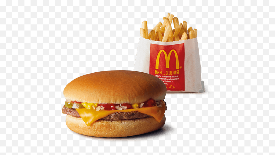 Download Cheeseburger Small Fries - Burger And Fries Mcd Png,Burger And Fries Png
