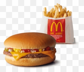 Download Cheeseburger Small Fries - Burger And Fries Mcd Png,Burger And Fries Png