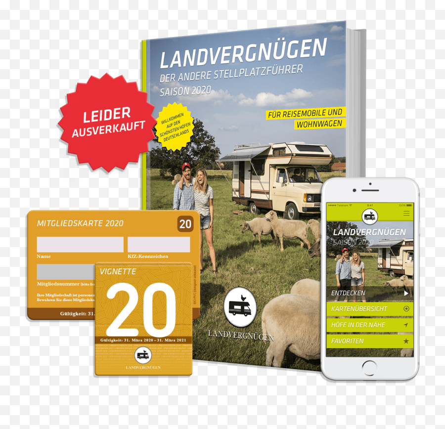 Landvergnügen 2020 Buch Vignette U0026 App Deutschland - Mobile Phone Png,Vignette Transparent