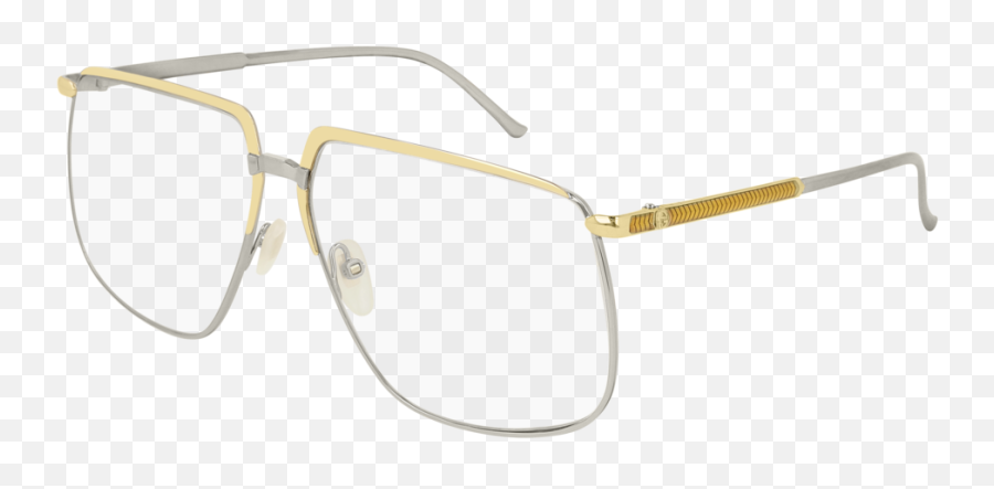 Gucci Gg0365s - 001 Gold Silver Transparent Silver Png,Gucci Transparent