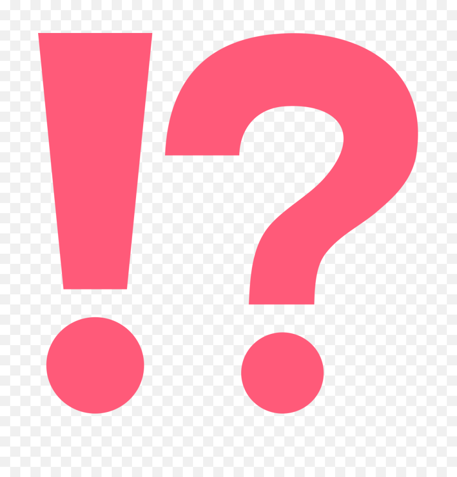 Emoji Exclamation Interrobang Symbol - Question And Exclamation Marks Png,Question Mark Emoji Png