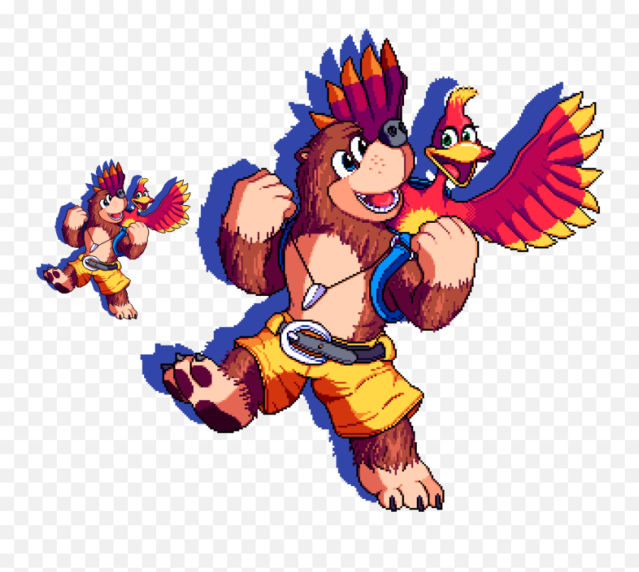 Oc Banjo U0026 Kazooie In Pixelart Banjokazooie - Fictional Character Png,Banjo Kazooie Png