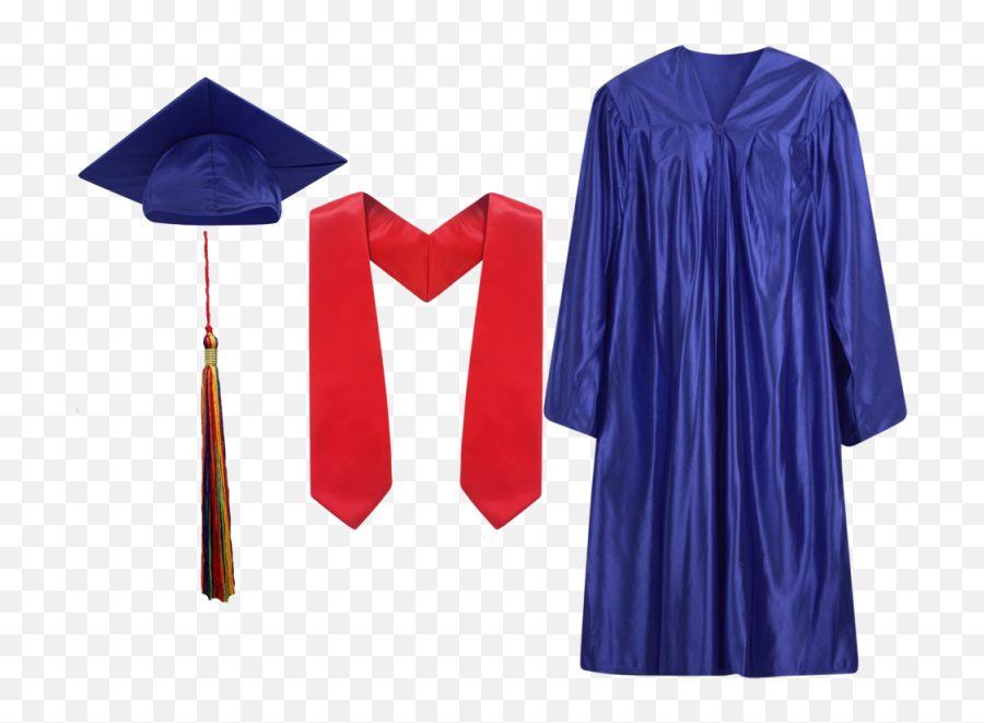 Cap And Gown Tassel Graduation Stole - Graduation Blue Cap And Red Png,Tassel Png