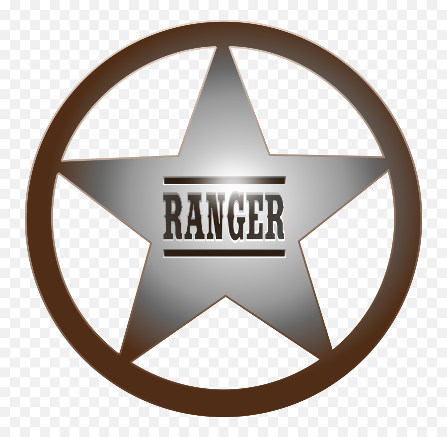 Rangers Star Vector Clip Art Free Svg - Emblem Png,Rangers Logo Png