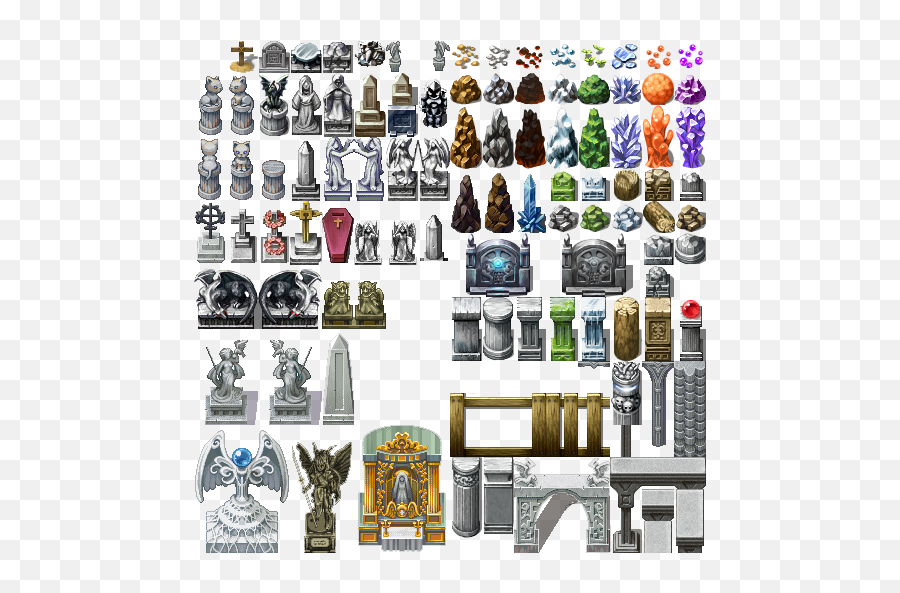 Rpg Maker Pixel Art Games Vx - Rpg Maker Mv Statue Tileset Png,Rpg Maker Xp Icon