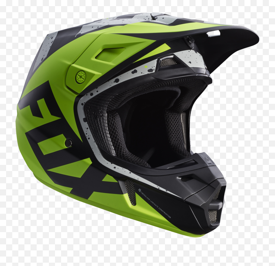 Fox Racing 2017 Mx Helmet V1 V2 V3 Motocross Off Road - Green Fox Dirt Bike V2 Helmets Png,Icon Automag Leather Overpants