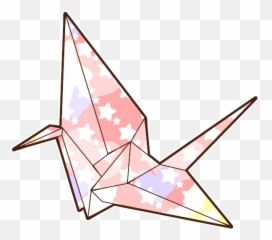 Library Of Wedding Origami Cranes Vector Royalty Free - Origami Crane Transparent Background Png,Crane Png