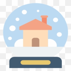 Globe Snow Xmas Icon - Christmas Flat png