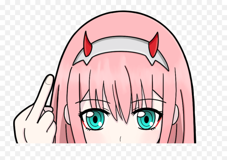 Flipping 02 Peeker Darling In The Franxx Parody Anime Decal Sticker - Darling In The Franxx Png,Anime Icon Resizer