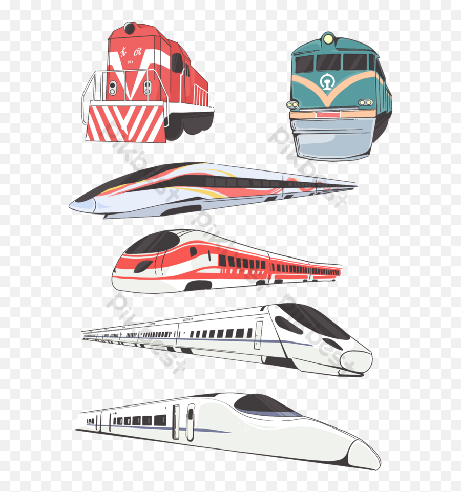 Drawing High - Speed Rail And Vintage Train Vector Pictures Train Png,Metro Train Icon
