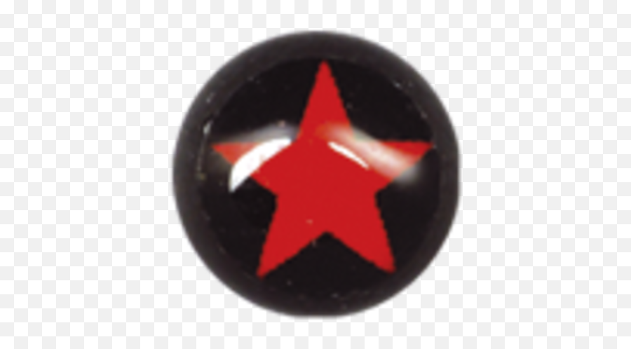 Steel Blackline Ikon Ball - 11 Red On Black Star Circle Png,Black Star Png