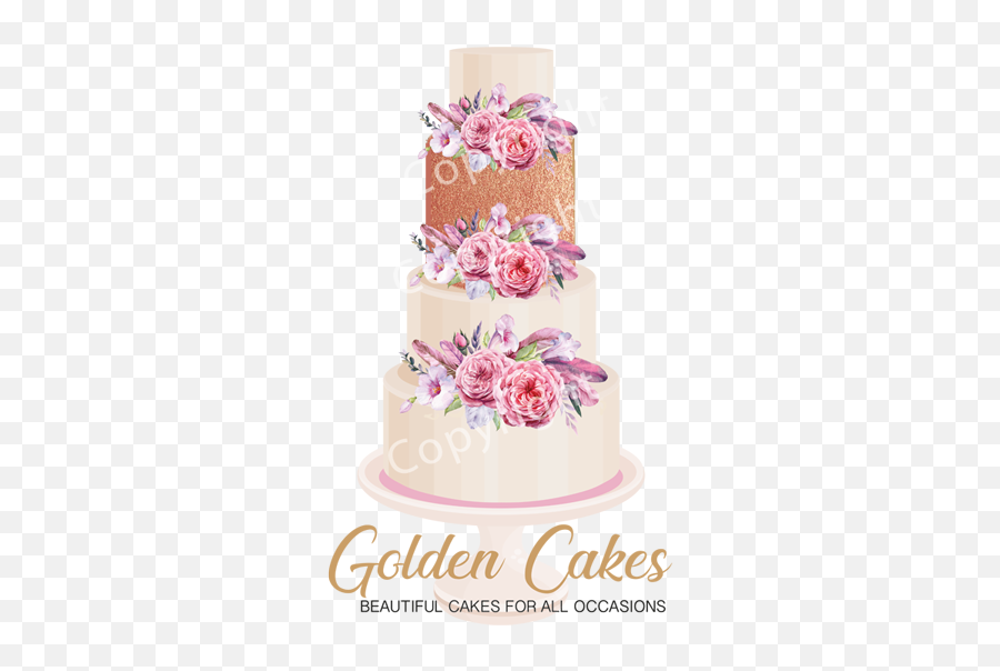 Gold Cake Logo - Wedding Cake Png,Cake Logo