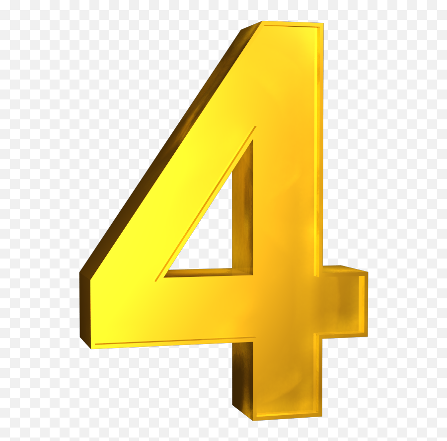 3d Numbers - Transparent Background Number 4 3d Png,Number 4 Png