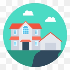 Home Button Icon Png - Real Estate Flat Icon,Mansion Png