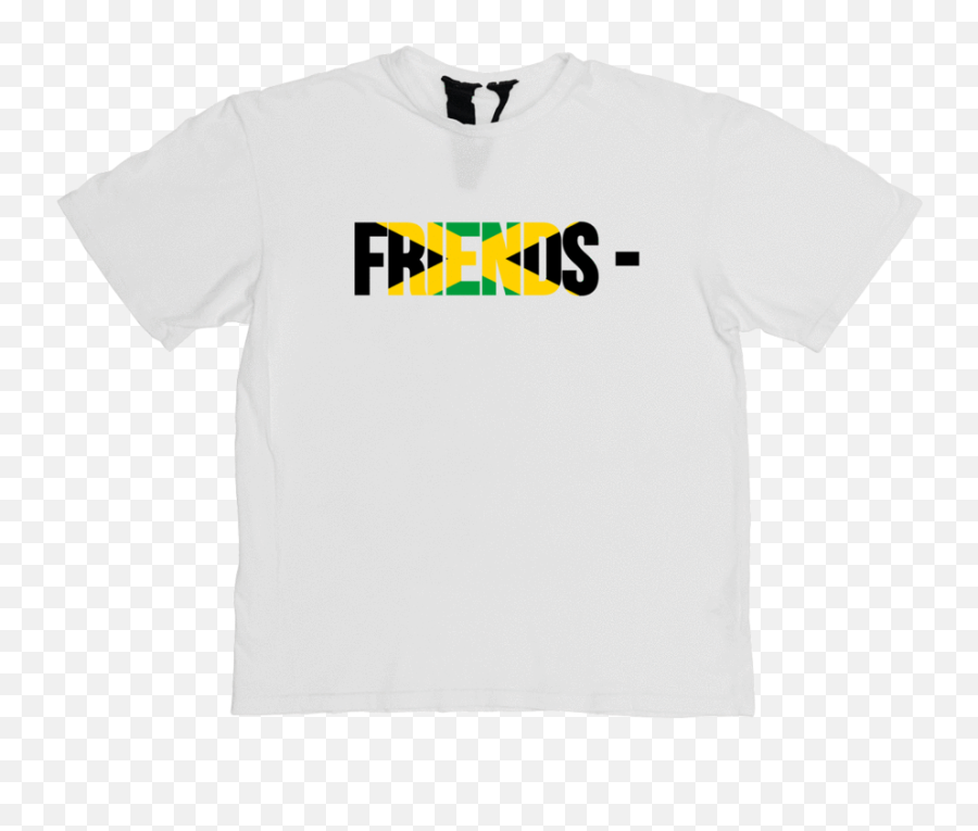 Jamaica Friends T - Shirt White Jamaica Vlone Friends Tee Png,Vlone Logo Png