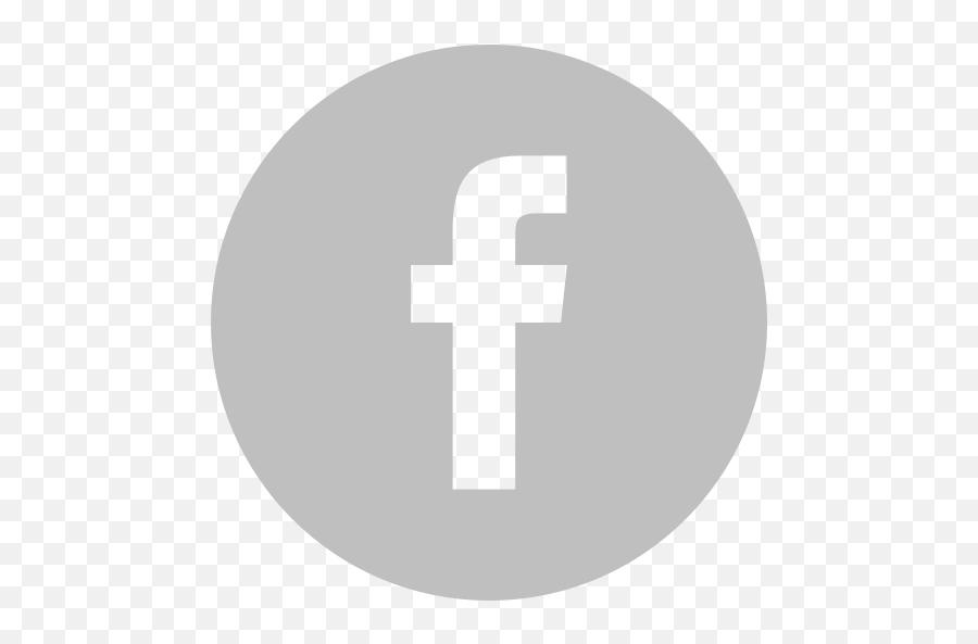 Gray Facebook Icon - Mobile App Icon White Png,Facebook Logo Circle Png