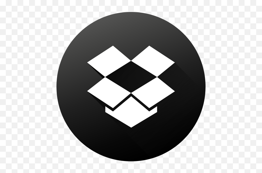 Dropbox Gradient Long Shadow Media - Dropbox Icon Circle Png,Black Gradient Png