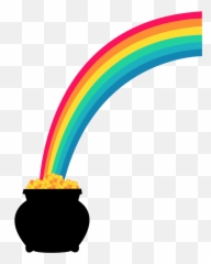 Slankys - Transparent Rainbow Pot Of Gold png
