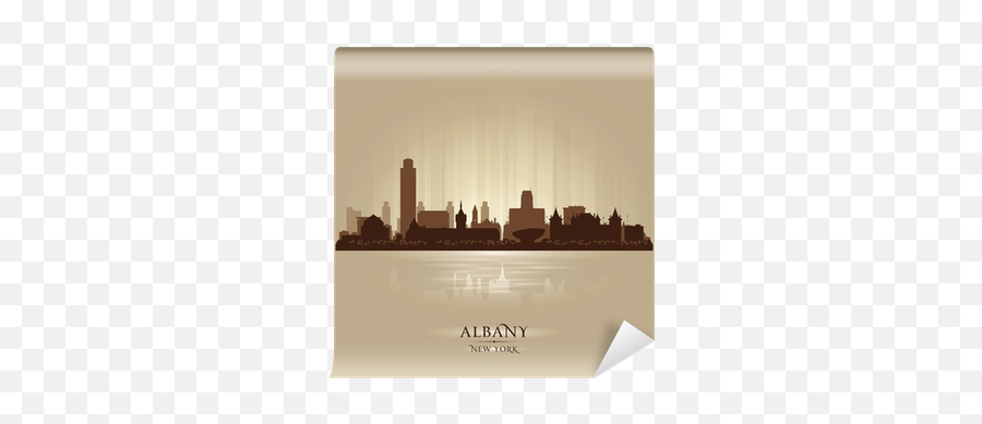 Albany New York City Skyline Vector Silhouette Wall Mural U2022 Pixers - We Live To Change Albany Png,New York Skyline Silhouette Png