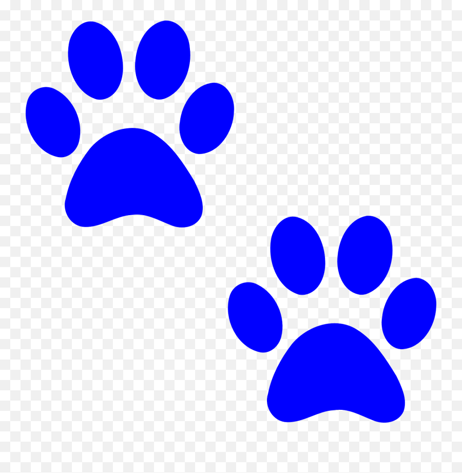 Paw Prints Dog - Blue Paw Print Clip Art Png,Paw Prints Png