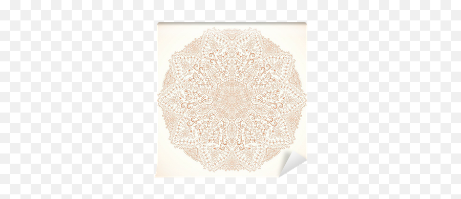 Ornamental Round Lace Pattern Circle Background With Many Detai Wall Mural U2022 Pixers - We Live To Change Doily Png,Lace Circle Png