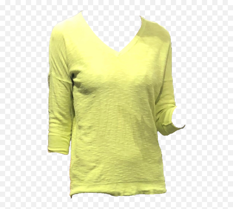 Sonoma Chartreuse Yellow Green Knit Tshirt Vneck Png